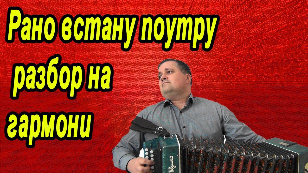 Рано встану по утру // разбор на гармони смотреть онлайн