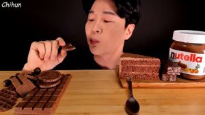ASMR CHOCOLATE MUKBANG #1 ? 초콜릿 디저트 먹방 NUTELLA, EDIBLE SPOON, ICE CREAM BARS, COOKIES, CAKE DESSERT