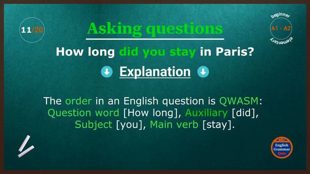 #quiz Asking questions in #English (20) #englishgrammar #test with  #explanation