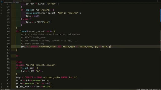 CTEC 127: Kiaras Pizza - Part 9