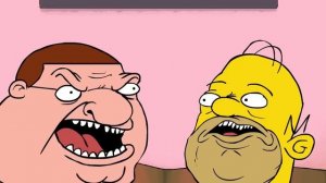 ПИТЕР ГРИФФИН vs ГОМЕР СИМПСОН – Жесткий кроссовер АНИМАЦИЯ