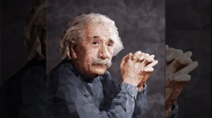 Albert EINSTEIN | Digital ART by photo | Low Poly Speed Art Presentation 1 min |  Adobe Illustrator