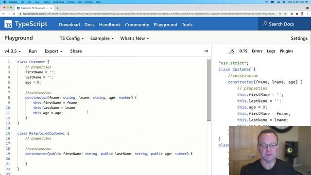 TypeScript Core Concepts - Using classes in TypeScript