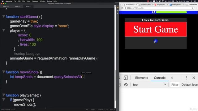14  Shooter Bullets Create Elements JavaScript