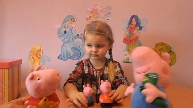 Свинка Пеппа.Обзор и распаковка игрушек.Джордж и Пеппа знакомятся с Варей смотреть онлайн