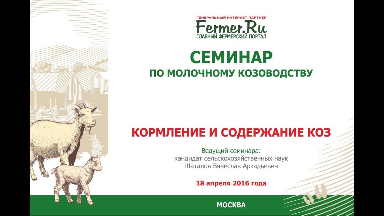 Кормление и содержание коз. Семинар по молочному козоводству