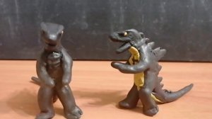 Godzilla 2019 vs godzilla 2014 (claymation)