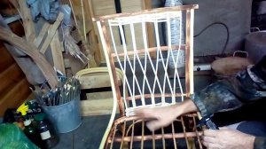Из лозы сборка стула часть 4. Сергей Николаевич