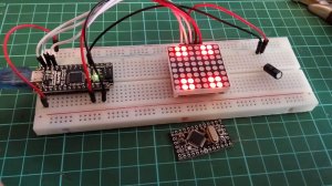 Игральные кости на Arduino и на матричном светодиодном модуле led 8х8 i2c matrix MAX7221