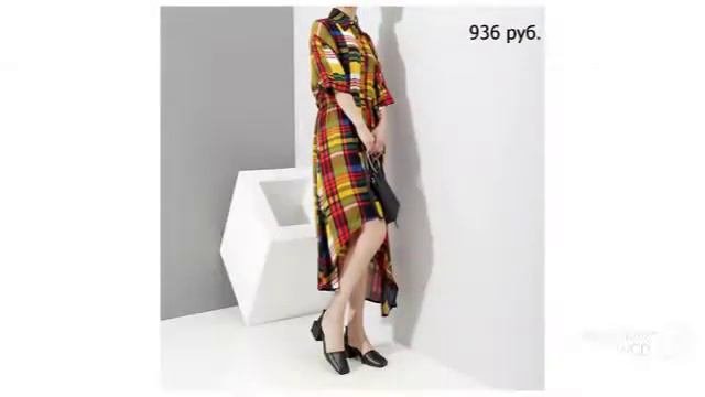 Одежда с AliExpress. Летнее платье-рубашка свободного кроя в клетку 2018.