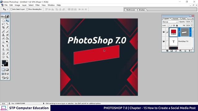 How to Create a Social Media Post in Photoshop 7.0 | Chapter - 15 | In Hindi смотреть онлайн
