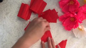 Цветы из гофрированной бумаги Венок на голову