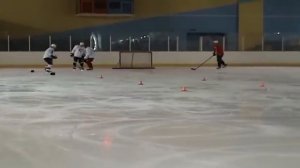 Besa Tsintsadze's power skating video with S.Gonchar & E.Malkin - part1