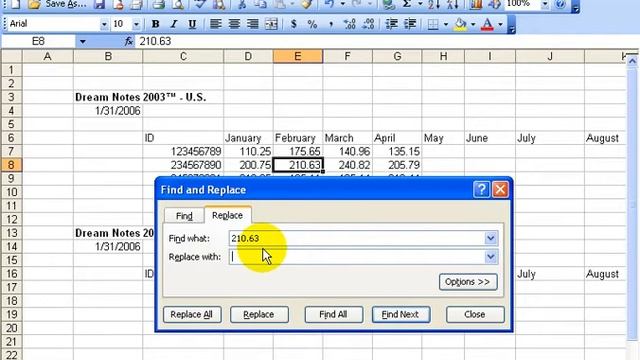 Excel 2003: Find and Replace Data смотреть онлайн