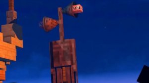 Школа Монстров Голова сирены и мультяшная кошка атакуют