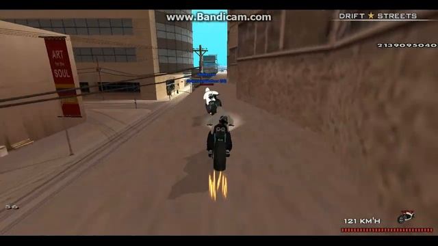 Стант на мотоцикле+фейлы.GTA SA.