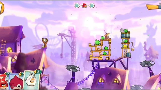 Angry birds 2- level 21 Одна птица - одна карта.