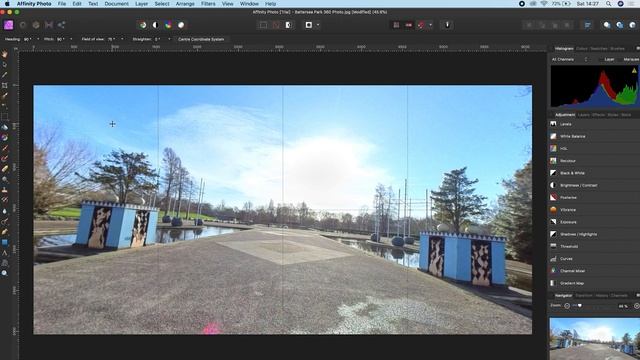 How To Correct Horizon And Recenter 360 Photo In Affinity Photo
