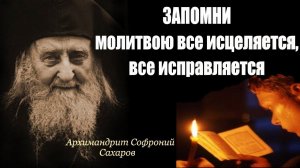 Обратись в покаянной молитве к Господу! "Молитвою все исцеляется, все исправляется..."Арх Софроний