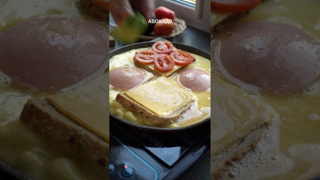 Самый вкусный и сытный завтрак  Горячие бутерброды с яйцом, сыром и колбасой