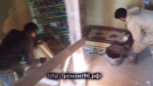 Монтаж утеплителя на стены с помощью зонтов.