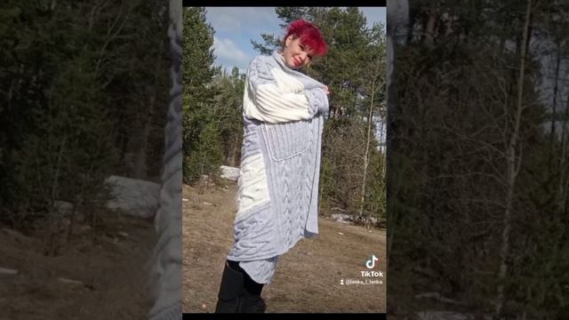 Кардиган спицами. Поперечное вязание.