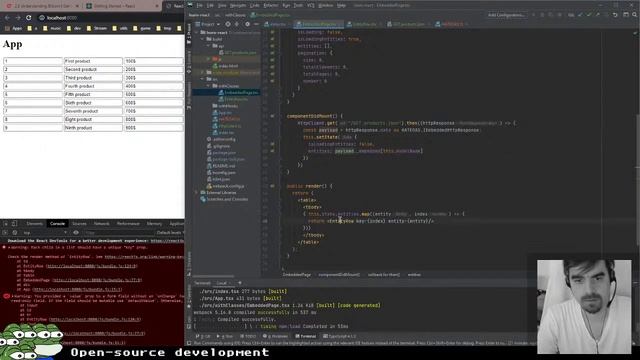 Open-source development (React.js + Spring Data Rest)