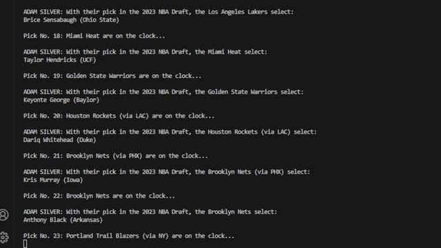 2023 NBA Mock Draft Lottery (w/ Mock Draft Picks) using Python смотреть онлайн