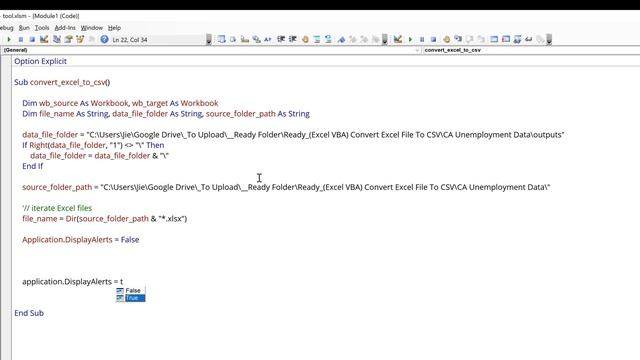 Convert Excel Files To CSV Files Using Excel VBA (Excel Automation) смотреть онлайн