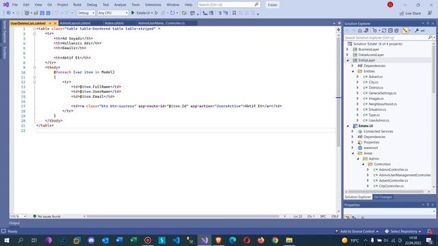 .Net Core 5.0 ile Emlak Sitesi - Admin Paneli Engellenen Kulanıcıları Aktif Etme