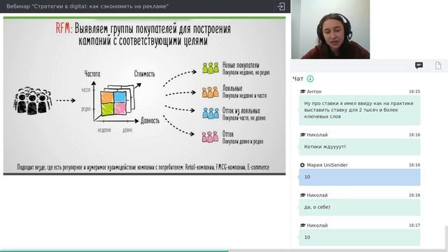 Тема: «Стратегии в digital: как сэкономить на рекламе» UniSender