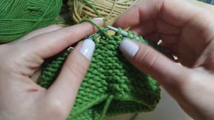 Платочная вязка по кругу без ступенек.