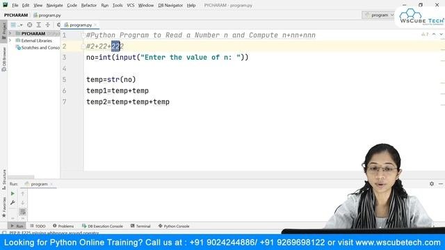 How to Read a Number n and Compute n+nn+nnn in Python - Hindi #16