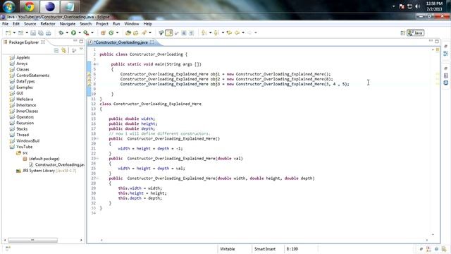 Constructor Overloading in Java смотреть онлайн