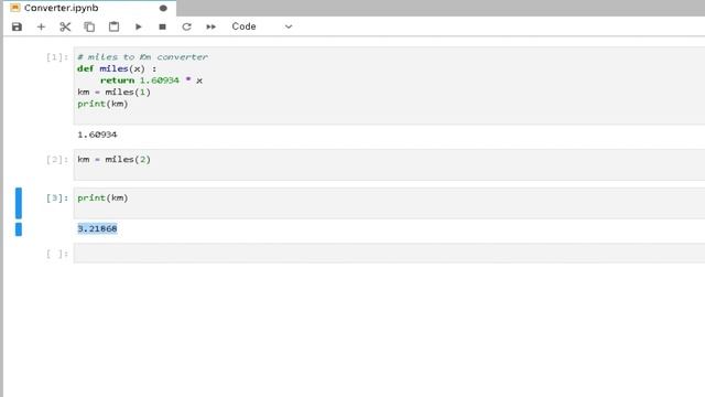 Simple unit converter using Python - Km to Miles converter #python #unitconverter #beginner #coding