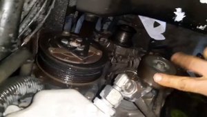 MAN.TGX 41.680  Replacing the belt  (Замена ремня  и компрессора кондиционера)