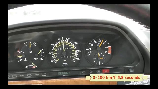 Mercedes W126/560 SEC acceleration.