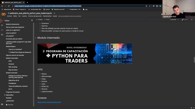 Aula abierta - 3er Programa Capacitación Python para Traders смотреть онлайн