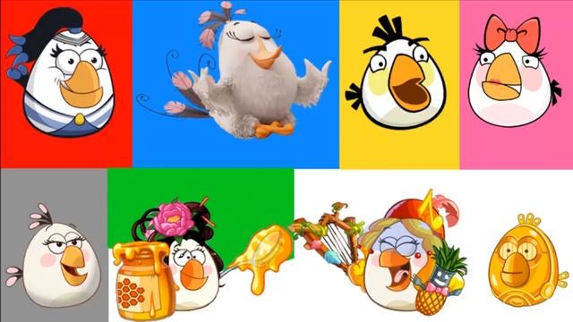 Angry Birds Transform - Angry Birds Coloring Pages For Learning Colors Part 6 : White Bird смотреть онлайн