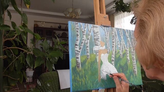 Рождение картины. Живопись маслом. Равиля Рукодельница смотреть онлайн