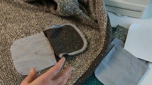 Накладной карман без видимой строчки в двустороннем изделии