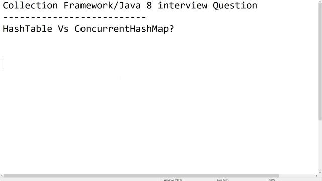 HashTable vs ConcurrentHashMap /Java 8 Interview Question/Map/Collection смотреть онлайн