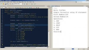 Minute Code: JAVA Simple Calculator using IF statement