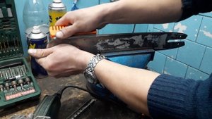 Правка пильной шины .