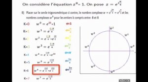 z^8 = 1. 2/ placer les puissances de w = exp(i*pi/4). quelle est la forme obtenue