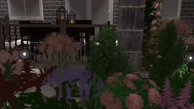 Видеопрогулка Сад Garden Mari Вечернее освещение смотреть онлайн