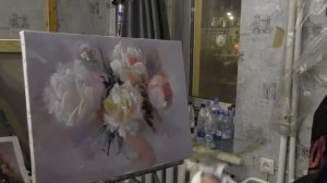 Художник Игорь Сахаров, живопись для начинающих, пишем пионы 2017