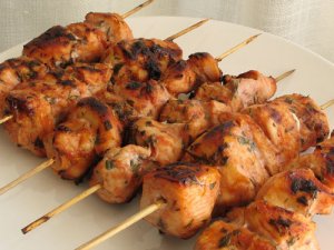 Домашний шашдык из курицы.