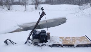 Снегокат по крутым горкам и спускам