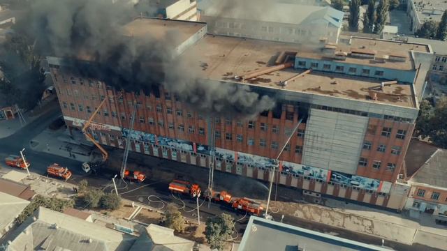 Тирасполь. 26 августа 2020 г. Видео пожара в Одеме с коптера Алексея Кругликова.